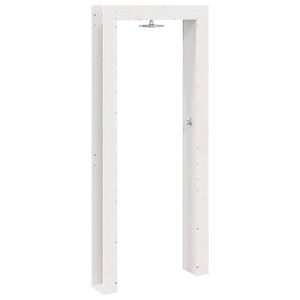vidaXL Utend&oslash;rs dusj 226 cm Massivt furutre og rustfritt st&aring;l Hvit