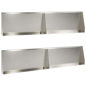 vidaXL St&oslash;ttemur 4 stk. 100 x 12 x 30 cm Rustfritt st&aring;l S&oslash;lv