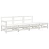 vidaXL Hagesofagruppe 4 deler hvit heltre furu