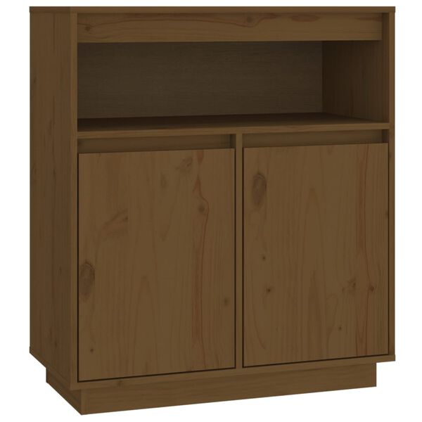vidaXL Skjenk honningbrun 70x34x80 cm heltre furu
