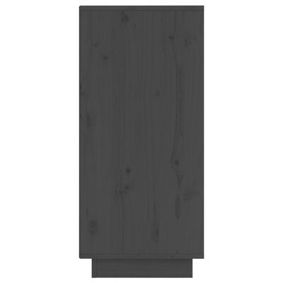 vidaXL Skjenk grå 31,5x34x75 cm heltre furu