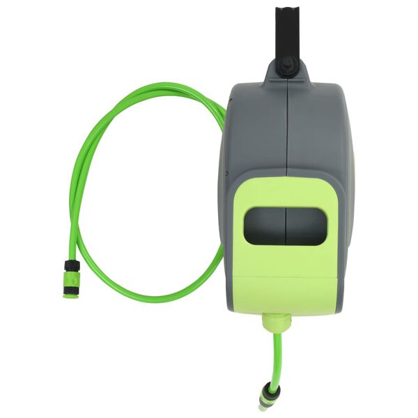 vidaXL Automatisk uttrekkbar slangetrommel veggmontert 30+2 m