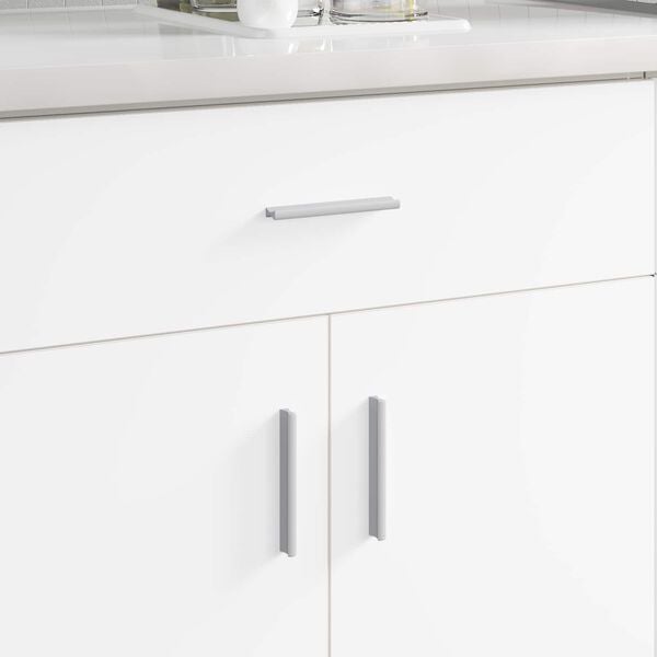 vidaXL H&aring;ndtak Ensfarget 12 pcs s&oslash;lv 105,7 x 7,4 x 15,5 mm Aluminium