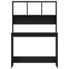 vidaXL Skrivebord med hyller svart eik 102x45x148 cm konstruert tre