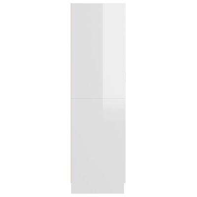vidaXL Garderobe høyglans hvit 82,5x51,5x180 cm sponplate