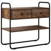 vidaXL Konsollbord R&oslash;kt Eik 80 x 40 x 75 cm Konstruert tre