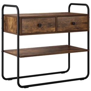 vidaXL Konsollbord R&oslash;kt Eik 80 x 40 x 75 cm Konstruert tre