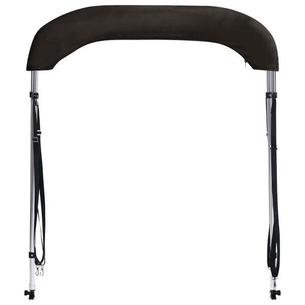 vidaXL Båtkalesje 2-buet svart 180x150x110 cm