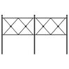 vidaXL Sengegavl i metall svart 150 cm
