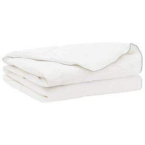 vidaXL Dyne FULDA 220 x 240 cm Sommer 100 GSM 90% Gjess Dun Hvit