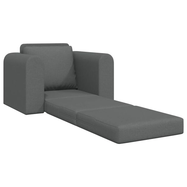 vidaXL Sammenleggbar Sofa seng M&oslash;rkegr&aring; 98 x 71 x 83 cm stoff