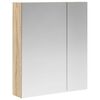 vidaXL Baderomsspeilskap Sonoma eik 60 x 14,5 x 70 cm Konstruert tre