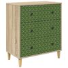 vidaXL Kommode GELEEN Smaragd geometrisk trykk 66 x 36,5 x 75 cm