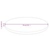 vidaXL Rund bordplate lysebrun Ø70x1,5 cm behandlet heltre eik