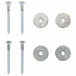 vidaXL Jordanker 4 pcs S&oslash;lv &Oslash;10 x 60 cm Galvanisert metall