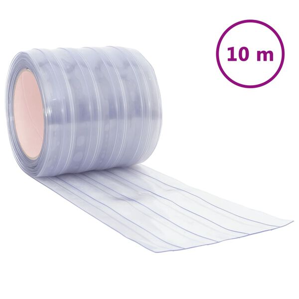 vidaXL D&oslash;rgardin gjennomsiktig 200 mmx1,6 mm 10 m PVC