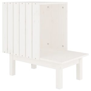 vidaXL Kattehus hvit 60x36x60 cm heltre furu