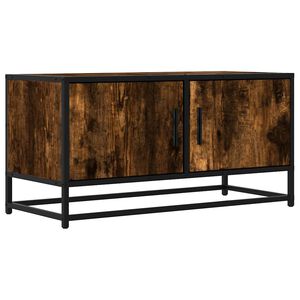 vidaXL TV-benk r&oslash;kt eik 80x34,5x40 cm konstruert tre og metall