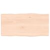 vidaXL Bordplate 80x40x(2-4) cm ubehandlet heltre eik naturlig kant
