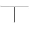 vidaXL Manuell uttrekkbar markise med LED 450x300 cm antrasitt