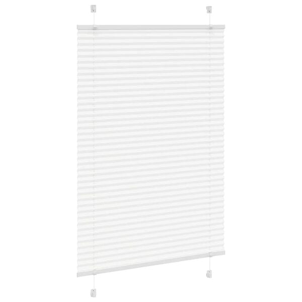 vidaXL pliss&eacute;gardin Hvit 90x100 cm Stoff Bredde 89,4 cm Polyester