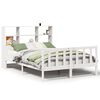 vidaXL Seng med bokhylle uten madrass hvit 160x200 cm heltre furu