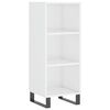 vidaXL Highboard h&oslash;yglans hvit 34,5x34x180 cm konstruert tre