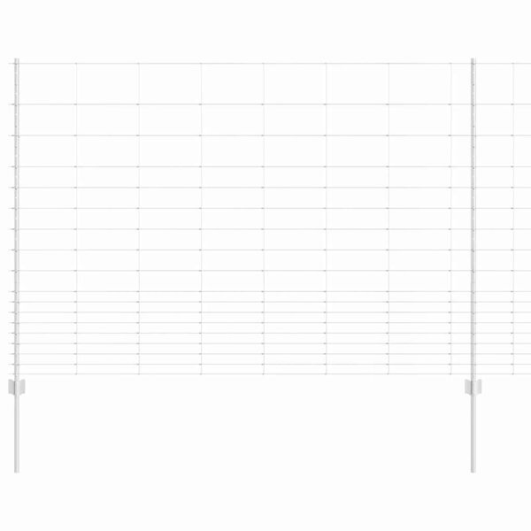 vidaXL Gjerde og Støtte sølv 1,5 x 25 m Stål