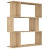 vidaXL Bokhylle/Romdeler sonoma eik 80x24x96 cm konstruert tre