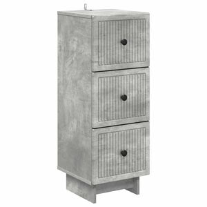 vidaXL Skuffeskap Betonggr&aring; 33 x 34,5 x 90 cm Konstruert tre