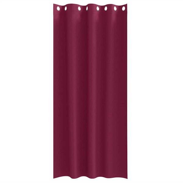 vidaXL M&oslash;rkleggende Gardiner med Ringer 2 pcs Vinr&oslash;d 245 x 140 cm