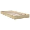 vidaXL Sengeramme uten madrass sonoma eik 75x190 cm konstruert tre