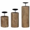vidaXL Lysestake 3 pcs Naturlig Massivt teaktre