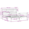 vidaXL Seng med bokhylle uten madrass voksbrun 180x200 cm heltre furu