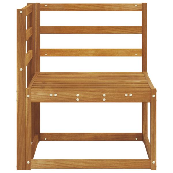vidaXL Ute Hj&oslash;rnesofa Solid akasietre Naturlig 63 x 63 x 73 cm