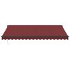 vidaXL Automatisk uttrekkbar markise med LED burgunder 450x350 cm