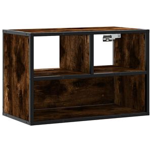 vidaXL TV-benk r&oslash;kt eik 60x31x39,5 cm konstruert tre og metall