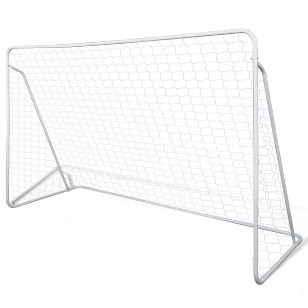 vidaXL Fotballm&aring;l st&aring;l 2 stk 240x90x150 cm
