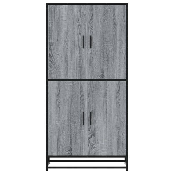 vidaXL Highboard gr&aring; sonoma 68x35x139 cm konstruert tre