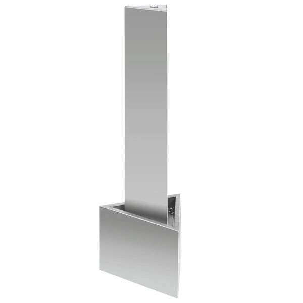 vidaXL Hagefontene sølv 37,7x32,6x110 cm rustfritt stål