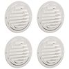 vidaXL Luftventildeksler 4 pcs s&oslash;lv 100 mm Rustfritt St&aring;l