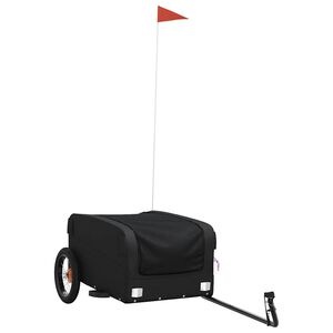 vidaXL Sykkelvogn svart 30 kg jern