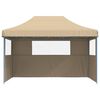 vidaXL Partytelt Beige 279 x 410 x 315 cm Oxford Stoff
