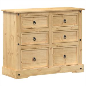 vidaXL Kommode Corona 110x43x91 cm heltre furu