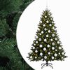 vidaXL Kunstig juletre med julekuler 240 cm 300 LED-lys Varmhvit