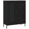 vidaXL Skjenk svart 69,5x34x90 cm konstruert tre