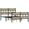 vidaXL Sengeramme i metall uten madrass sonoma eik 120x190 cm