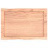vidaXL Bordplate lysebrun 60x40x(2-4)cm behandlet heltre naturlig kant
