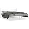 vidaXL Sengeramme i metall med sengegavl hvit 180x200 cm