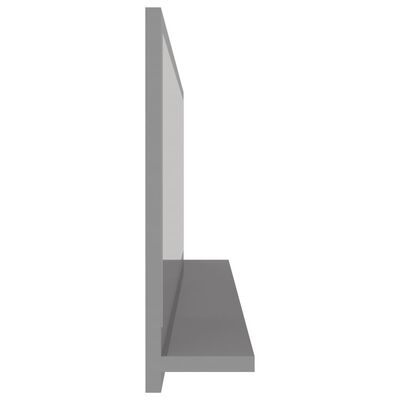 vidaXL Baderomsspeil høyglans grå 100x10,5x37 cm sponplate